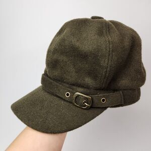 Newsboy Hat Womens‎ Y2k Chunky Bratz Wool Blend Lizzy McGuire Buckle Vtg Style